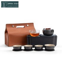 Italian ZPPSN day style travel Gongfu tea kit portable home office Quick passenger cup One pot of four glasses