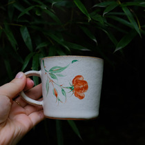 Dust free handmade ceramic mug coffee cup working water Cup Moonlight White glaze 200 ml