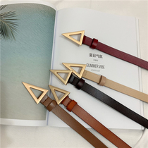 Korea New Triangle Belt Female Retro Retrox Needle Closed Belt Female Decorated Han Edition