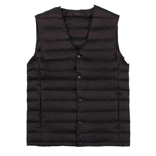 2023 New Collarless Down Liner Vest Men's Autumn and Winter Light Down Jacket Youth Size Large Vest