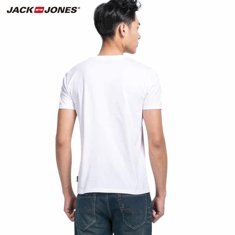 [人气5折包邮]杰克琼斯2015纯棉字母夏季男士短袖T恤C|215201030