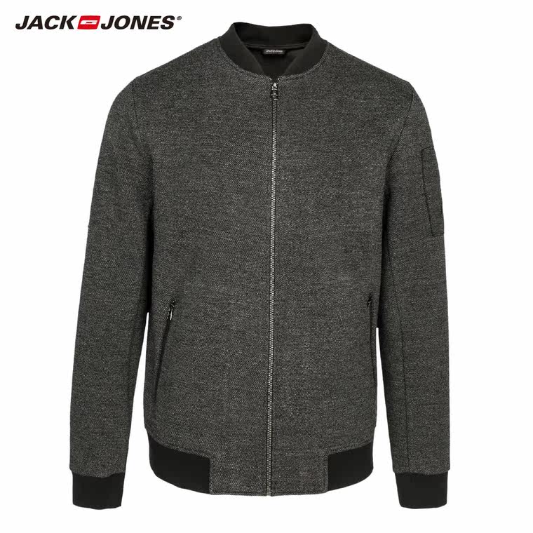 JackJones杰克琼斯含羊毛棒球领休闲男士夹克外套秋C|215321040