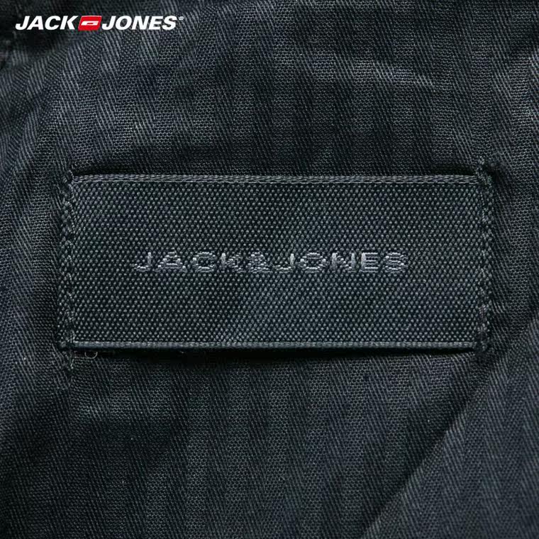 JackJones杰克琼斯羊毛天丝抽绳男格纹锥腿休闲长裤E|215314026