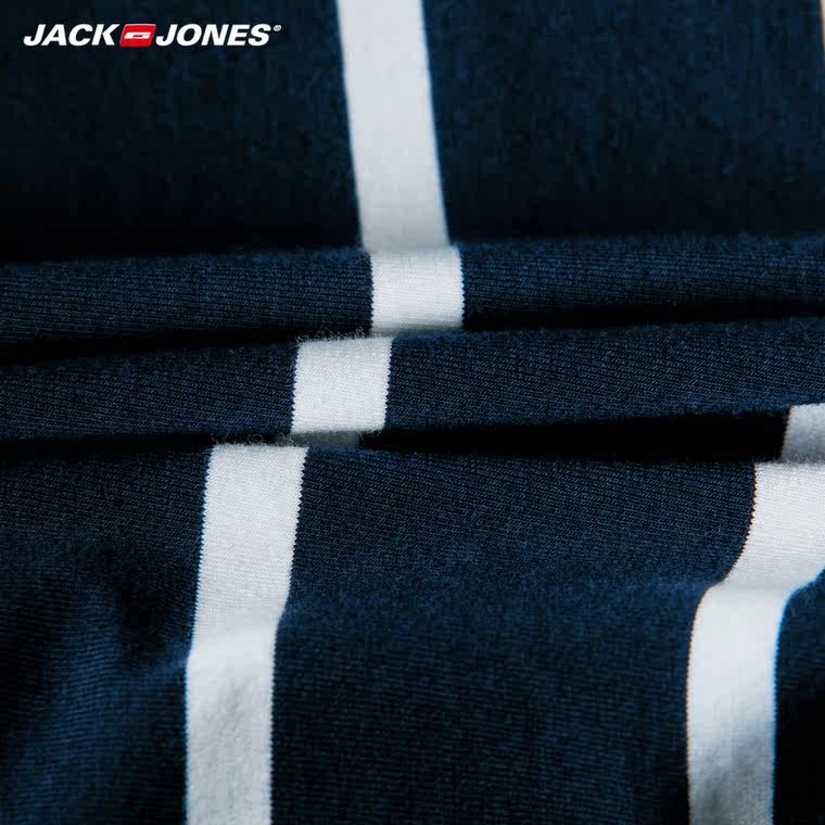 JackJones杰克琼斯含莱卡男商务合体直筒短袖POLO衫C|215206006