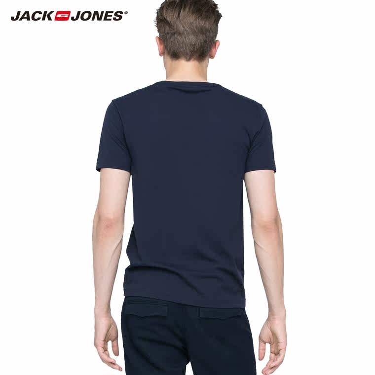 爆JackJones杰克琼斯夏纯棉印花男短袖T恤E|215301008