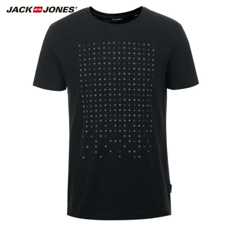 [人气5折包邮]杰克琼斯2015夏季纯棉修身男士短袖T恤C|215201040
