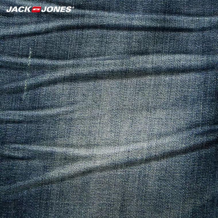 JackJones杰克琼斯男弹力棉质修身直筒休闲牛仔长裤C|215432002