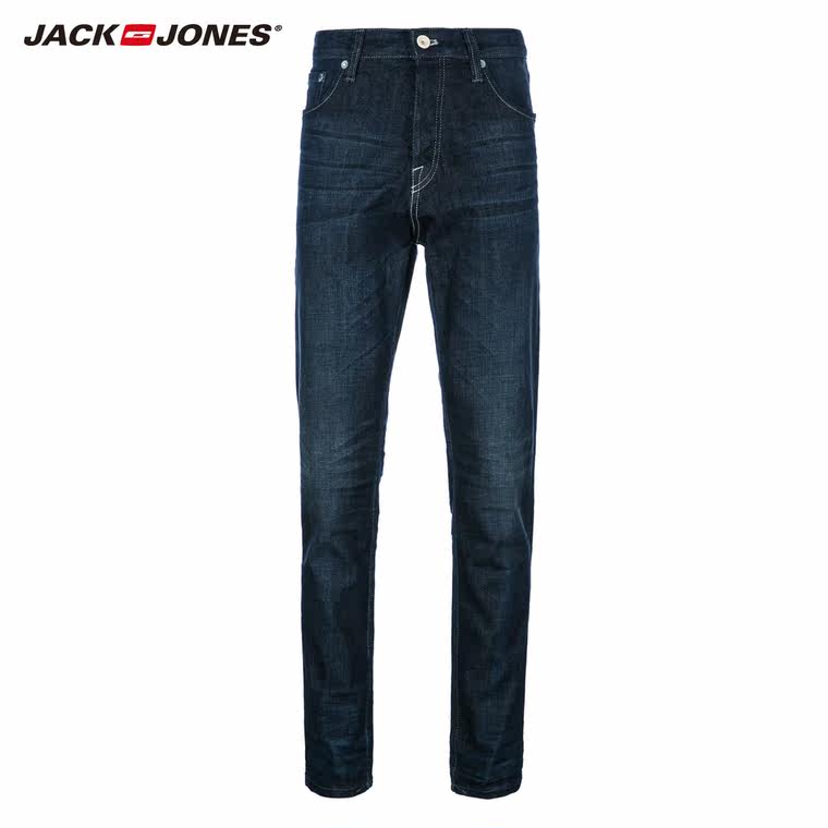 JackJones杰克琼斯有机棉合体男装休闲牛仔长裤O|215332059