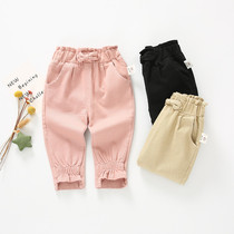 Tide girl pants spring and autumn children Joker wearing trousers foreign children baby Autumn casual pants Korean version