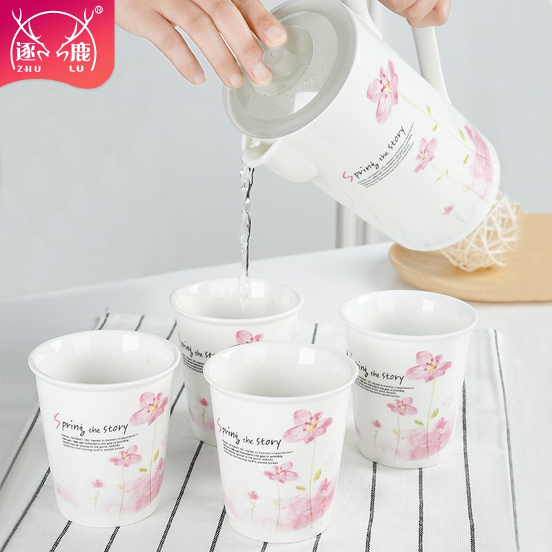 Kung fu tea set suit household kitchenware the plants and Chinese ceramic teapot tea tea set tea cups kettle