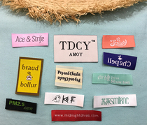 Kuroko design collar standard custom trademark custom clothing tag collar standard custom womens cloth standard woven label washing standard