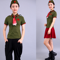 Sailor dance short-sleeved 2020 new summer lapel cotton T-shirt performance suit wild square dance suit dance suit