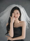 오리지널 디자인 작은 개 베일 짧은 단순한 단순한 푹신한 베일 다층 신부 머리 장식 사진 액세서리 오리지널 디자인 작은 개 베일 짧은 단순한 단순한 푹신한 베일 다층 신부 머리 장식 사진 액세서리