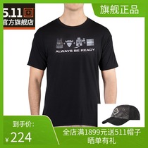 5 11 army fan T-shirt 511 printed round neck T-shirt cultural shirt outdoor light and breathable short-sleeved T-shirt 41195OK