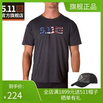 5 11 army fan T-shirt 511 summer outdoor army fan tactical short-sleeved flag printing short-sleeved T-shirt 41191JSF
