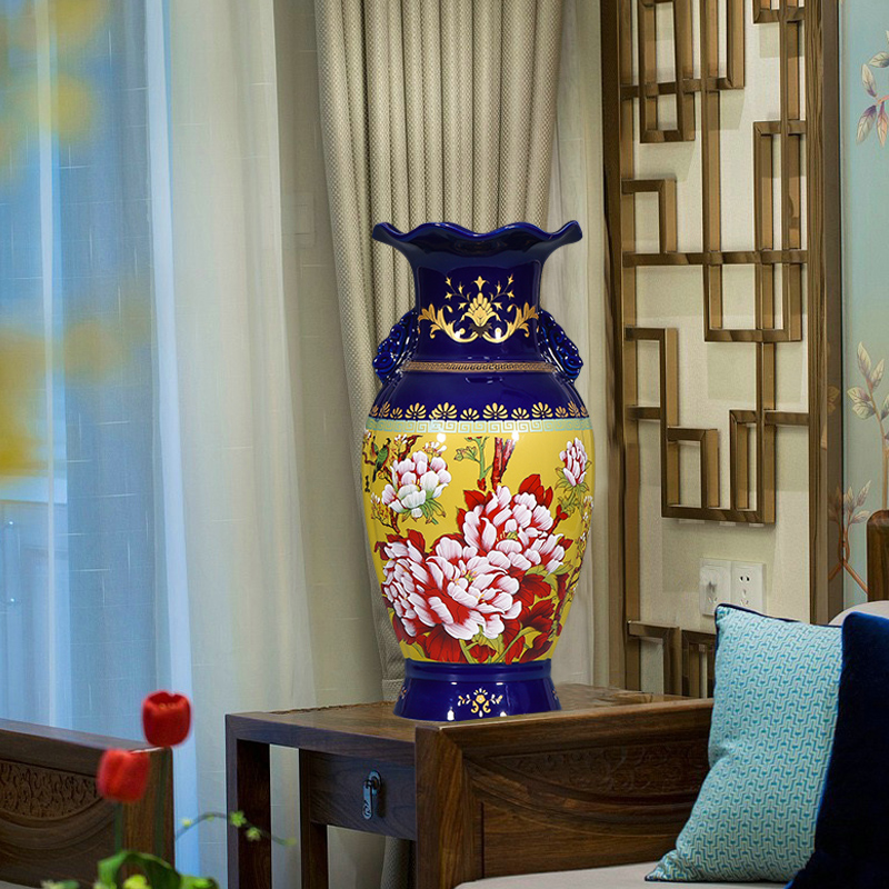 Jingdezhen ceramics cloisonne high - ranked imperial concubine peony vases home sitting room ark adornment treasures fill the home furnishing articles