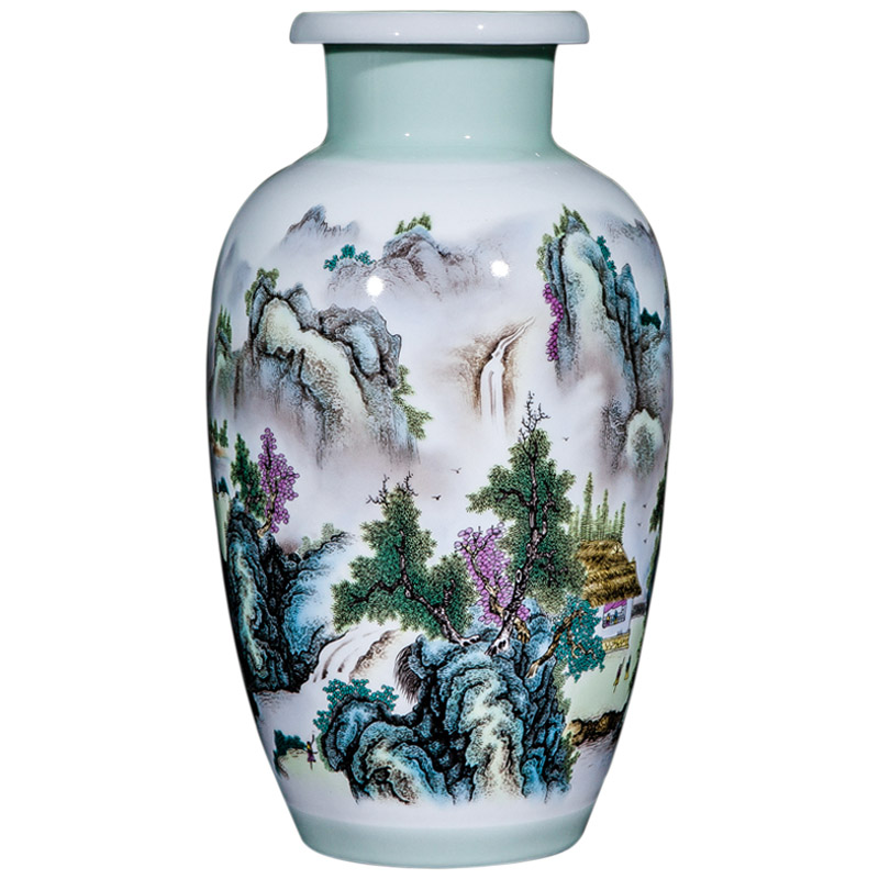 Jingdezhen ceramics vase furnishing articles Chinese style is I sitting room flower arranging household contracted TV ark adornment ornament