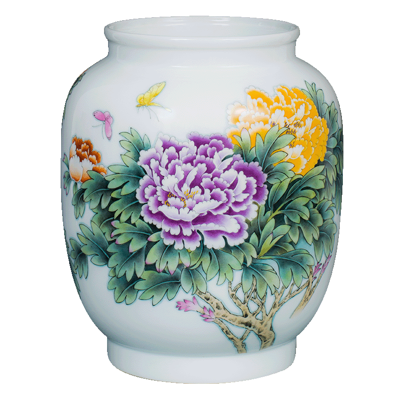 The Master of jingdezhen ceramic powder enamel handpainted Chinese penjing decorative vase flower arranging the sitting room porch porcelain arts and crafts