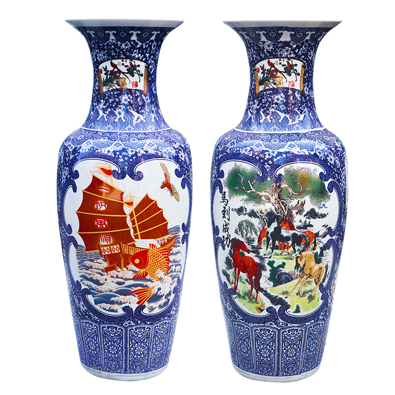 Jingdezhen ceramics vase of large sitting room porch furnishing articles contracted style restoring ancient ways home decoration flower arrangement