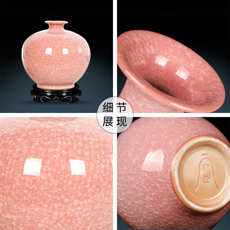 Archaize of jingdezhen ceramic up pomegranate vases, flower arranging new Chinese style living room rich ancient frame furnishing articles home decoration