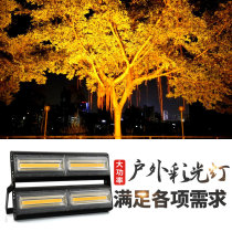 LED exterior wall spotlight outdoor waterproof landscape light color high power colorful floodlight 100W200 tile shooting tree light