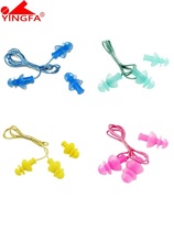 British hair soft and comfortable silicone spiral earplugs rope swimming earplugs soft men and women