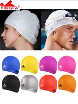 British-haired silicone drop swimming cap waterproof bubble long-haired big swimming cap comfortable male and female general drip swimming cap