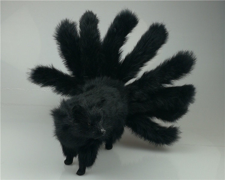 新品仿真九尾狐狐仙毛绒玩具模型摆件儿童礼物宠物狐狸动物公仔