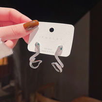 South Korea East Gate design sense snake-shaped ear clip earrings integrated temperament advanced ear clip cold wind ear ornaments