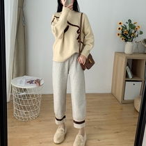Fat plus size autumn and winter clothes New Net red slim sweater 200kg fat sister loose knitted bottoming coat