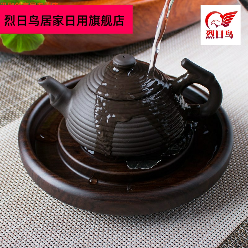 Solid wood ebony teapot mat pot bearing insulation kung fu tea pot of tea pot frame foster pot pad spare parts for the tea taking