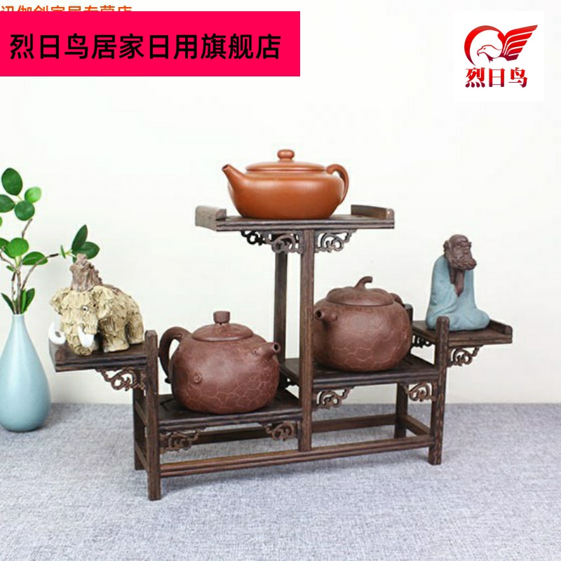 Solid wood tea tea tea cake stand little rich ancient frame cabinet shelf receive shelf region of purple sand teapot tea set