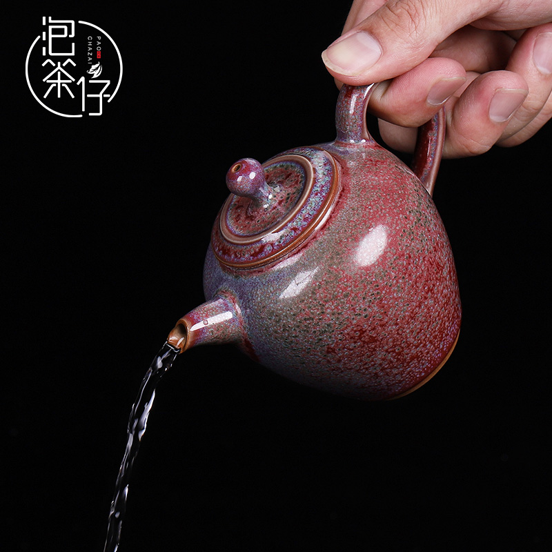 Pa rosy lotus the nut pot MiaoXingWei checking porcelain teapot museum level with teapot up