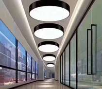 Brief Modern LED Creative Hollow Round Chandelier Restaurant Lamps Office Engineering Lighting Internet Cafe Studio