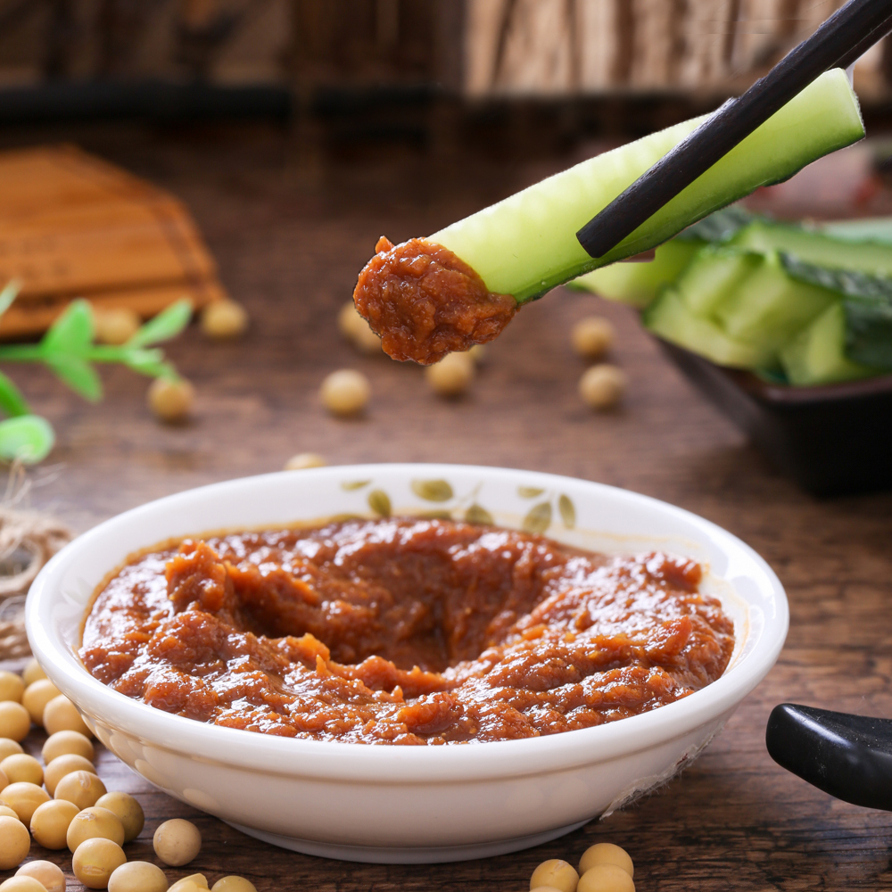 正宗东北大酱太阳岛黄豆酱500g*5袋 葱蘸酱豆瓣酱农家大酱沾菜酱