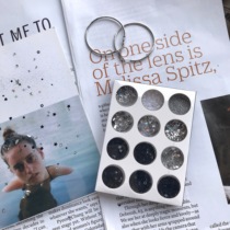 ins Super hot sequin makeup black silver star love rhinestone set stage bungee makeup Halloween cos