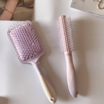 ins simple airbag massage comb Girl powder purple cushion comb Anti-static long hair comb Curly hair comb Hair comb