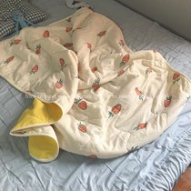 Summer quilt ins Summer small fresh pineapple air-conditioning quilt Nap quilt Cute little Radish Sesame Street thin quilt Single