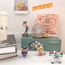 Simple Korean style ins orange plaid cartoon abstract painting small paper bag packaging bag gift bag candy cute swing shot