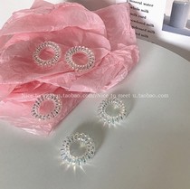 ins Cute mermaid phone ring does not hurt hair hair ring hair rope Girl fantasy rubber band transparent laser head rope