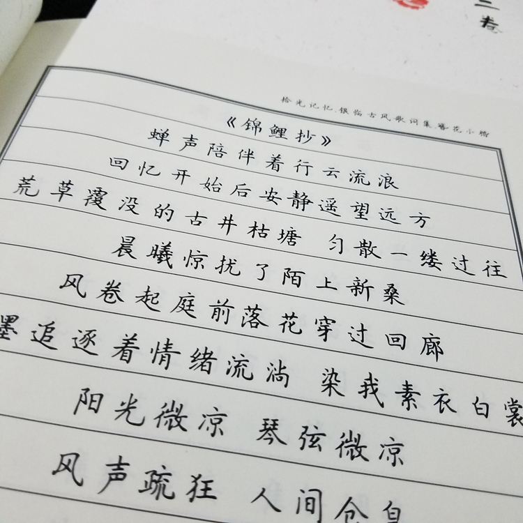 2册银临古风歌词本行楷簪花小楷瘦金体硬笔钢笔成人练字帖_7折现价39.