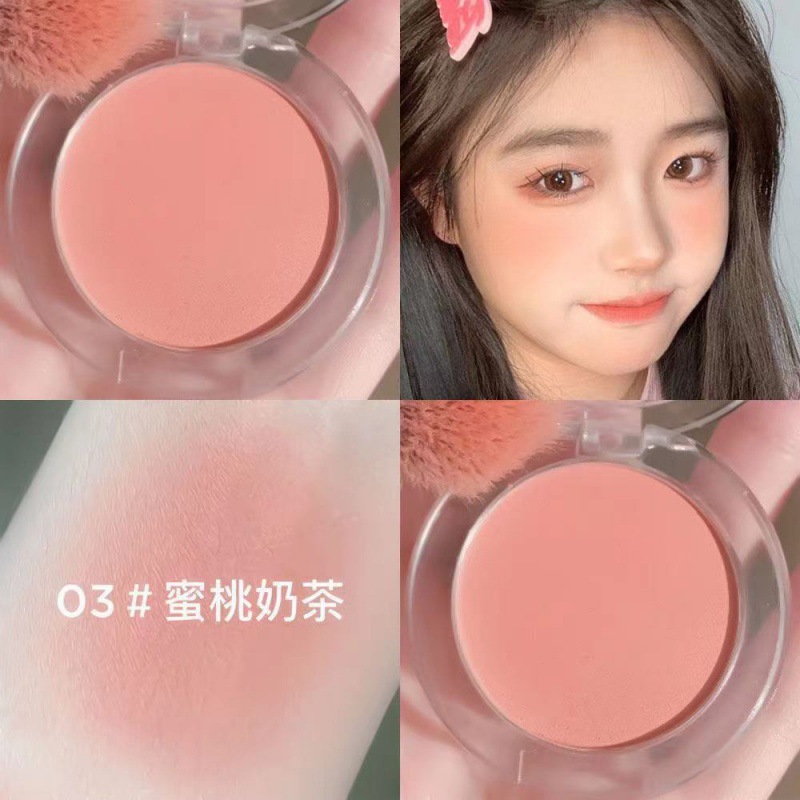 With mirror hairbrush monochrome ice cubes blush in lifting bright color lasting natural fine and high light student eye shadow 2-Taobao