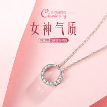 S925 sterling silver necklace female Net red light luxury niche design advanced sense choker to give girlfriend girlfriends birthday gift