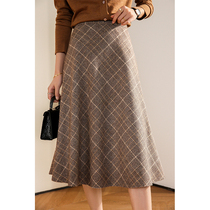 Imported gross fabrics ~ minimalist again without missing woman taste 100 hitch high waist retro Gwyvein A version of a fur bust