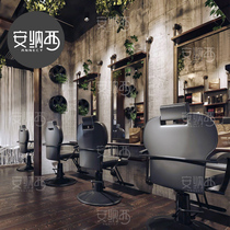 Annecy creative American hair cut makeup mirror Retro single-sided mirror Hair salon barber shop double-sided hair mirror table