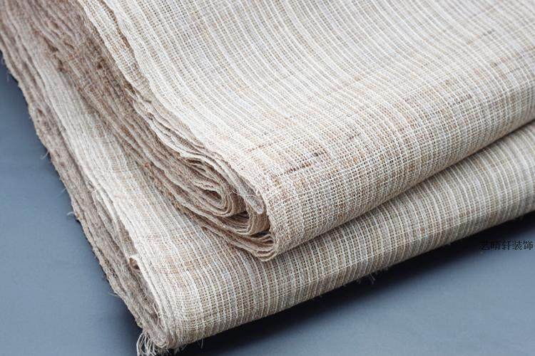 装饰布隔断布 纯手工夏布苎麻布 棉麻布料面料 漆艺胎麻布 挂帘布
