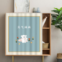 Cartoon cabinet covering curtain fabric cabinet bookcase shoe cabinet dust curtain storage rack ugly curtain wardrobe curtain self-adhesive