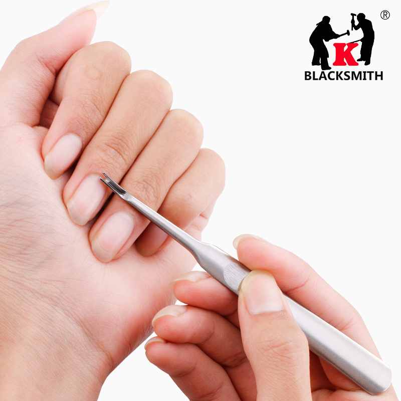 不锈钢死皮叉去死皮推手部死皮推叉去死皮修脚v型死皮铲美甲工具