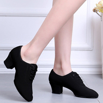 Oxford Cloth Female Adult Latin Dance Shoes with Teacher Shoe Morden Dance Shoe Water Bing Dance Shoe Soft Bottom Ballroom Dancing Shoes