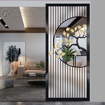Modern Art Glass Partition Wall Screen Living-room Decoration Xuanguan Background Wall Frosted Steel Light Extravagant Winger